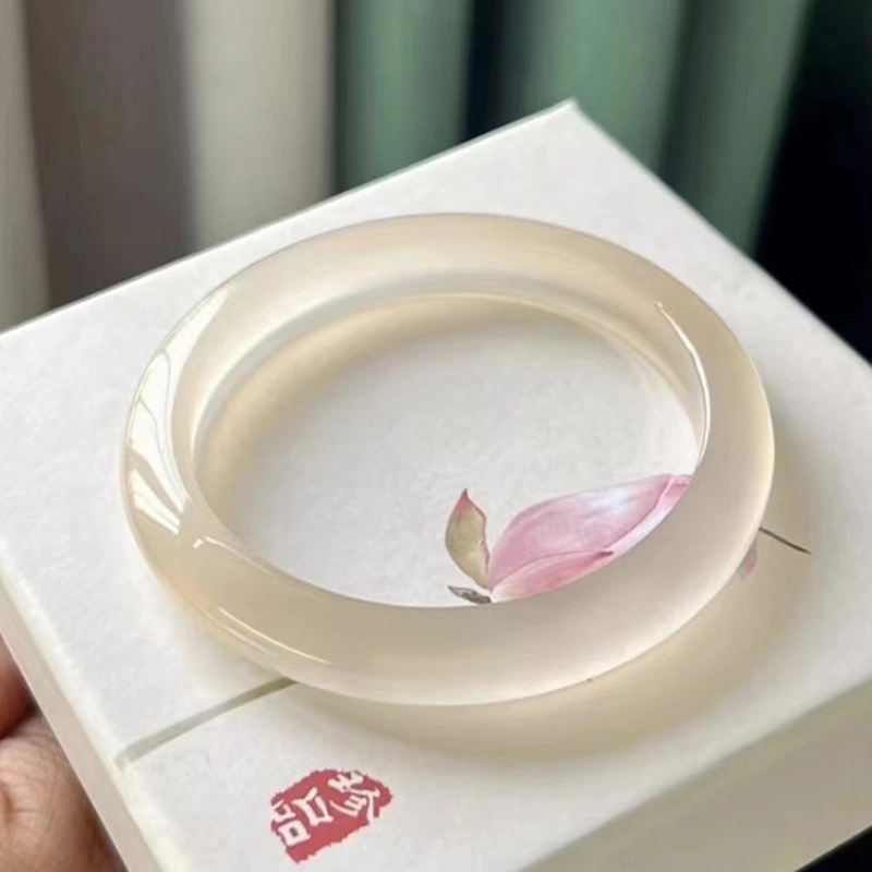 静范 香槟金贵妃镯繁花似锦蝶恋花套装百搭平安顺遂一步一响古风精致素雅显白温柔时髦气质 清冷感恋爱告白#好运 琉璃 手镯 女款