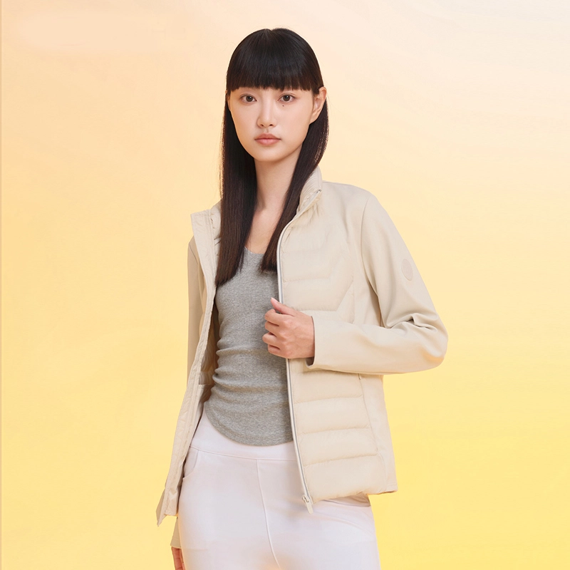 美力城 轻薄款新款轻暖贴身舒适立领纯色修身羽绒服 女款