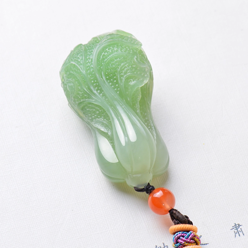 凤飞凰 新中式福菜白菜小众轻奢 项链 翠青玉 女款