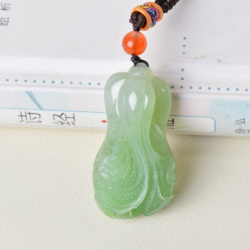 凤飞凰 新中式福菜白菜小众轻奢 项链 翠青玉 女款