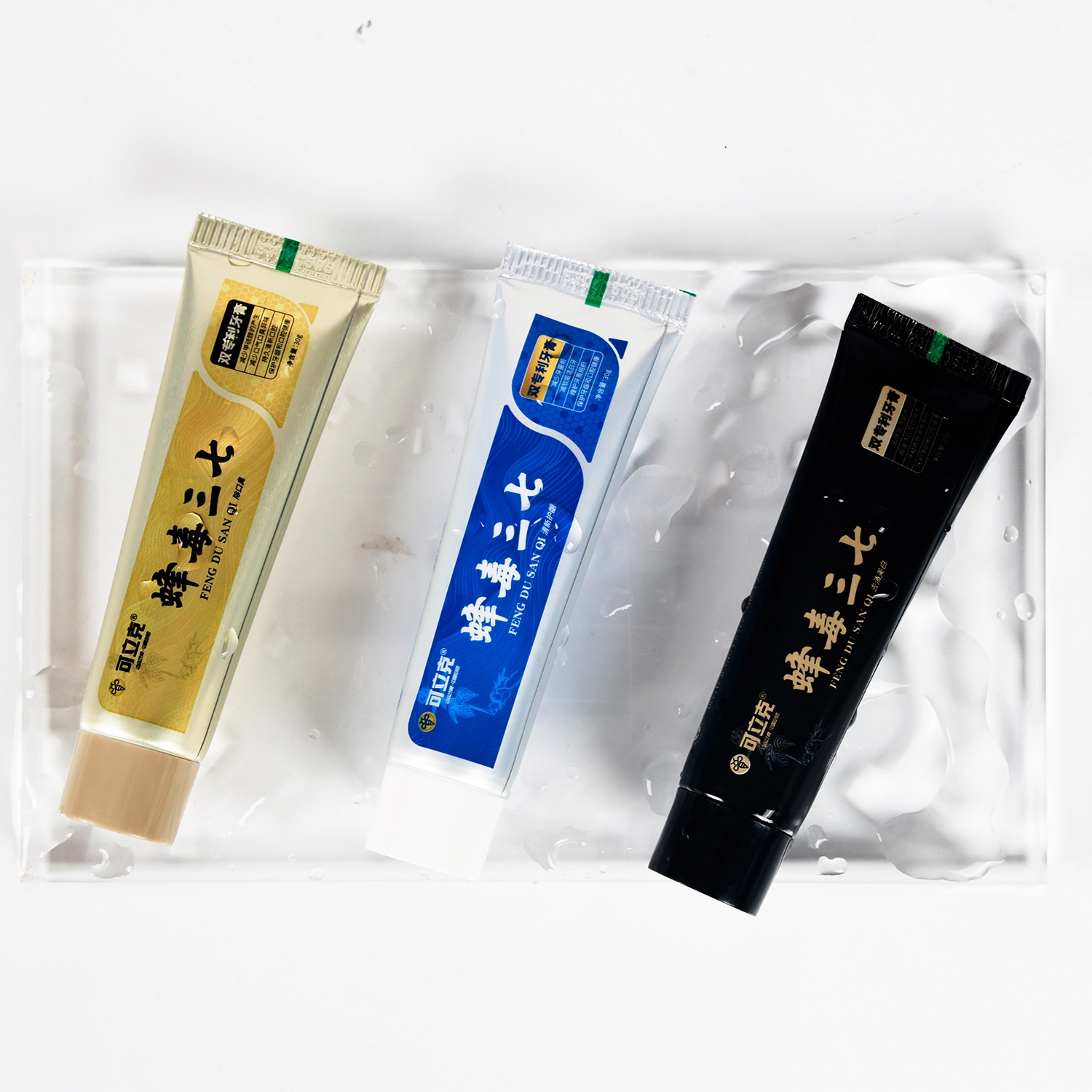 可立克 蜂毒旅行装去除烟、咖啡渍、除口臭、清新护龈蜂牙蜂三七牙膏