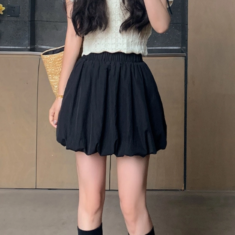 兰缪 高腰百搭甜美舒适休闲短裙 女款