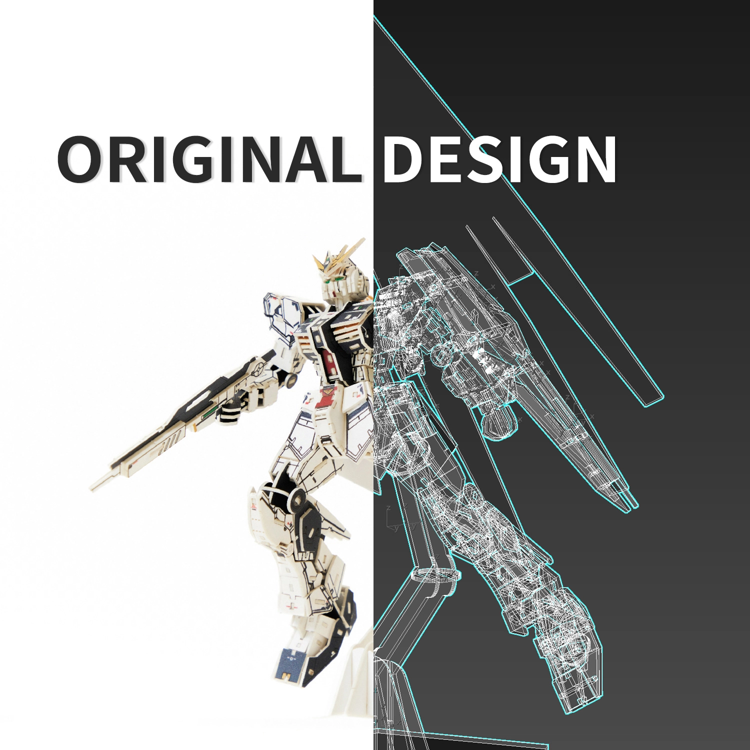 WWNCENT THINKDO IT GUNDAM RX-93 3D 19cm