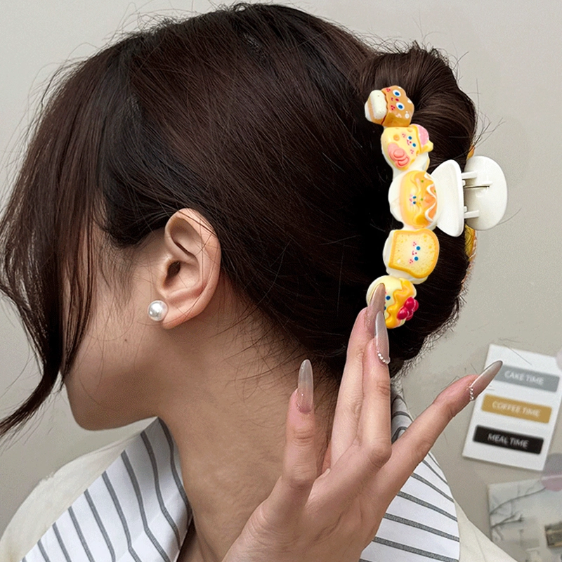 简应舒 卡通饼干造型可爱时尚 树脂 发夹 男女同款情侣款