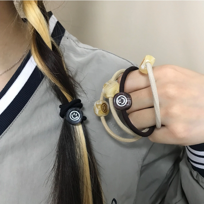 简应舒 可爱笑脸百搭 树脂 发圈 男女同款情侣款