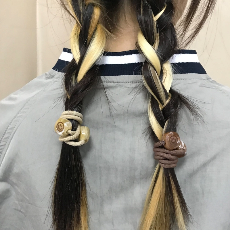 简应舒 可爱笑脸百搭 树脂 发圈 男女同款情侣款