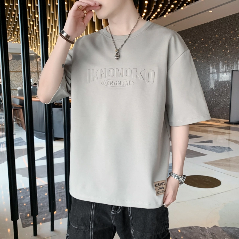 大白鲨 简约时尚百搭上衣短袖时髦潮流舒适短裤休闲运动套装 男款
