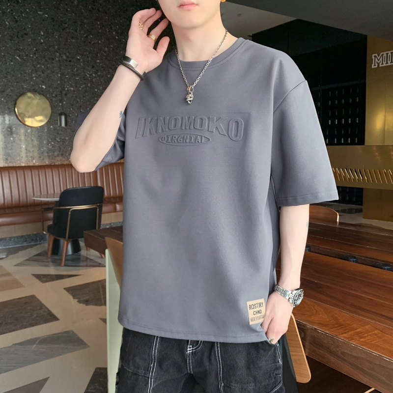大白鲨 简约时尚百搭上衣短袖时髦潮流舒适短裤休闲运动套装 男款