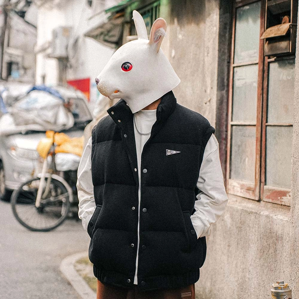 兔先森 加厚保暖面包服立领收腰宽松马甲 男女同款