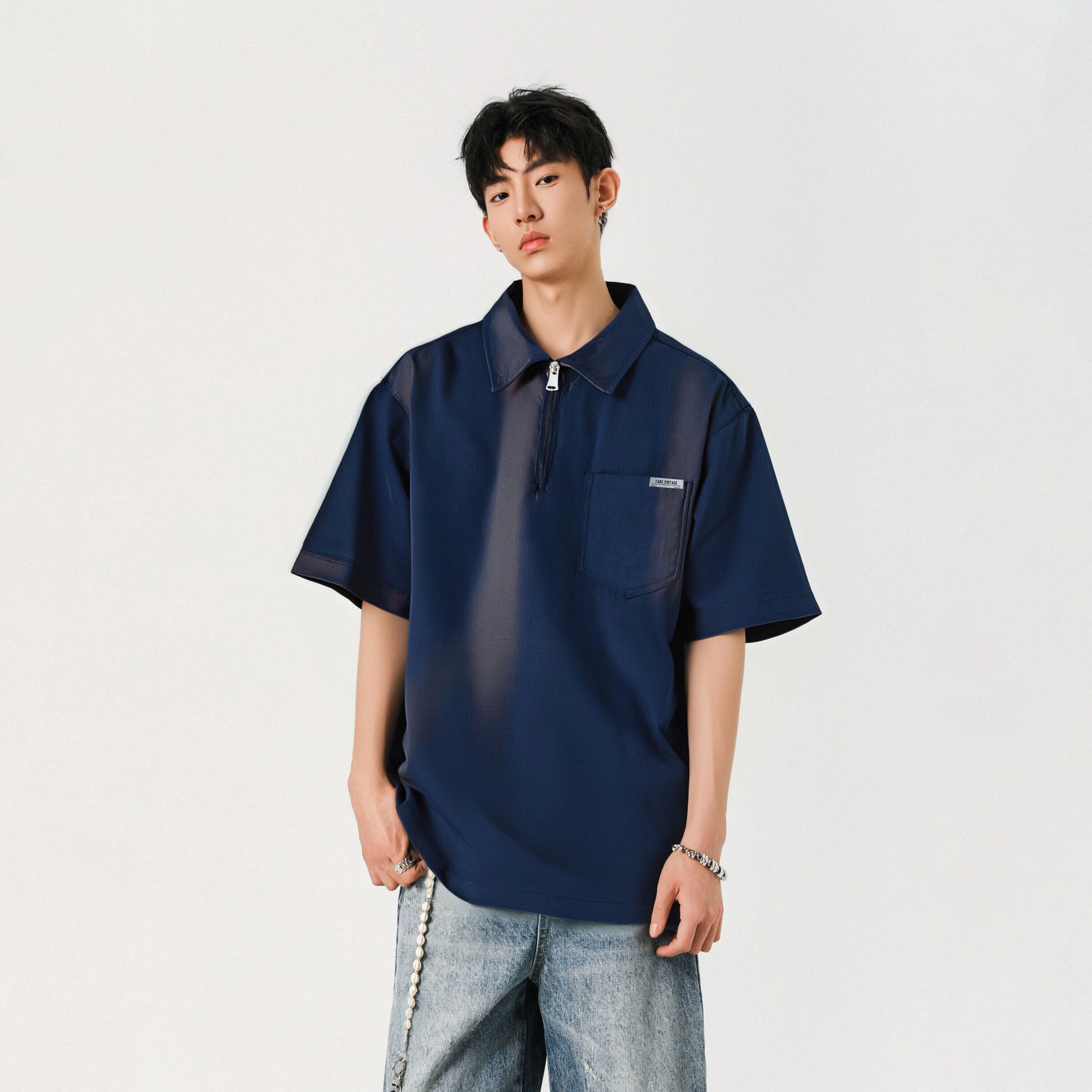 FAKE VINTAGE CleanfitTPolo