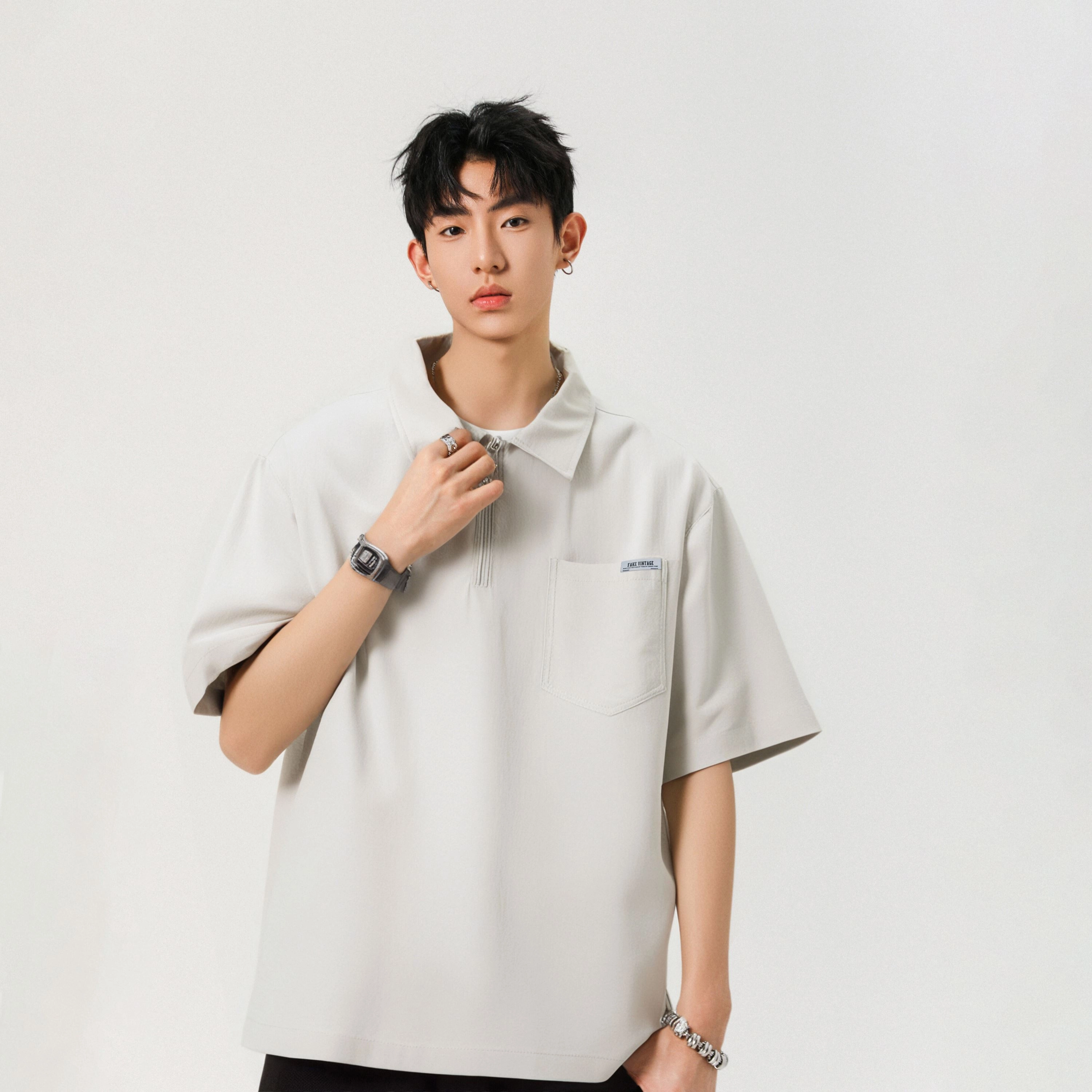 FAKE VINTAGE CleanfitTPolo