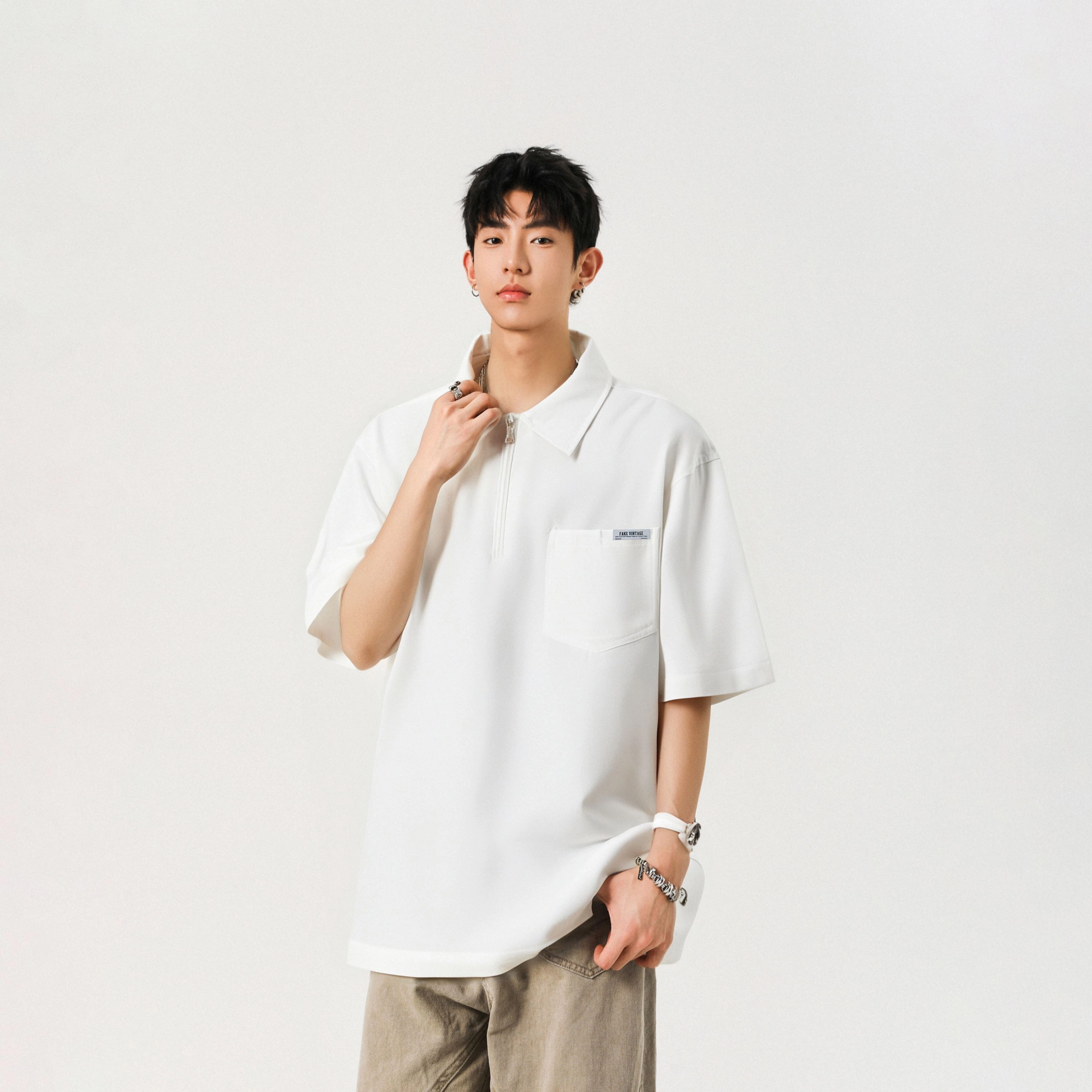 FAKE VINTAGE CleanfitTPolo