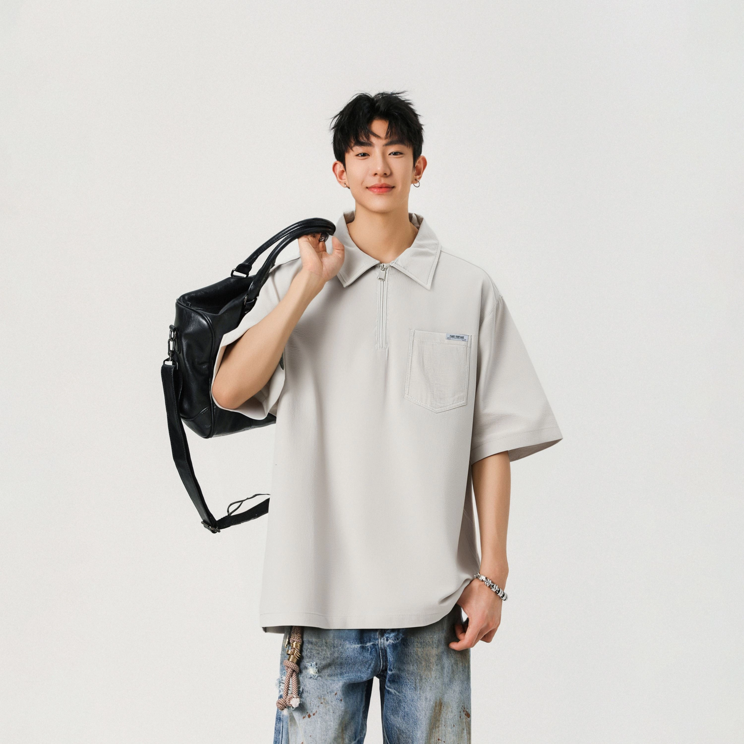 FAKE VINTAGE CleanfitTPolo