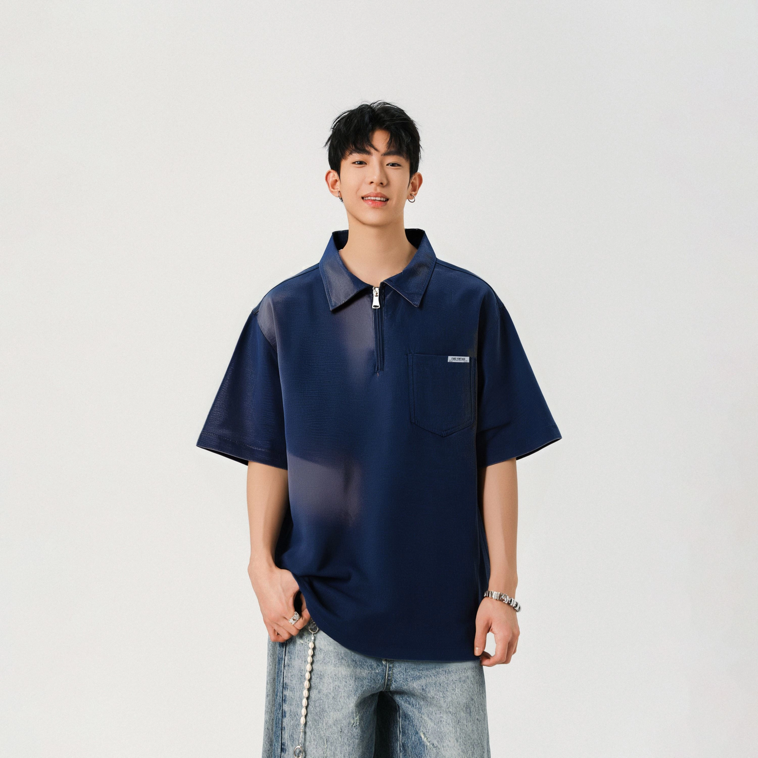 FAKE VINTAGE CleanfitTPolo