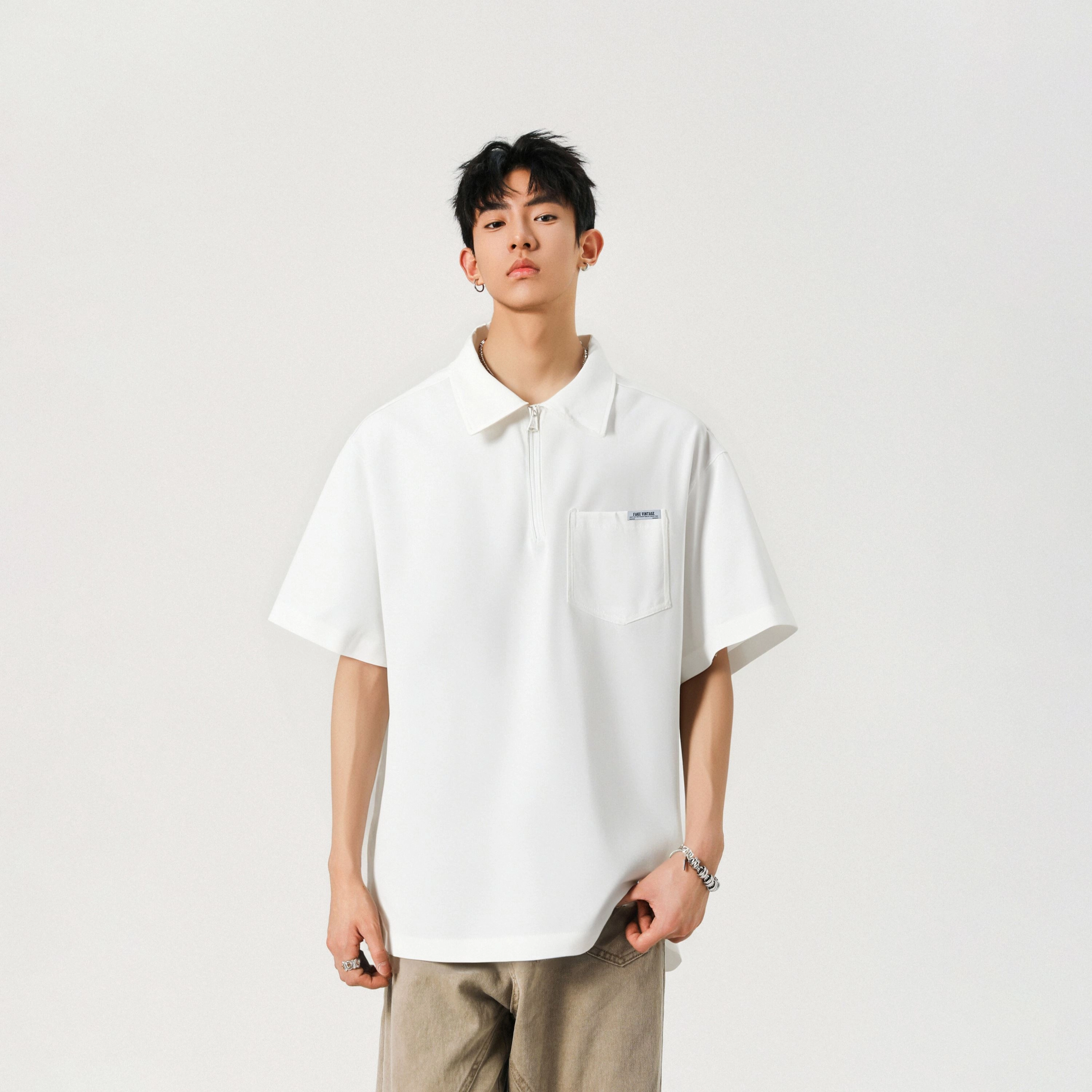 FAKE VINTAGE CleanfitTPolo