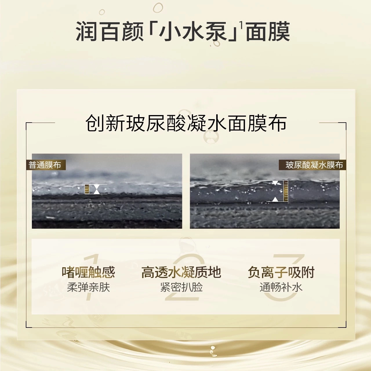 润百颜 水润活颜精华面膜 保湿滋润修护 玻尿酸