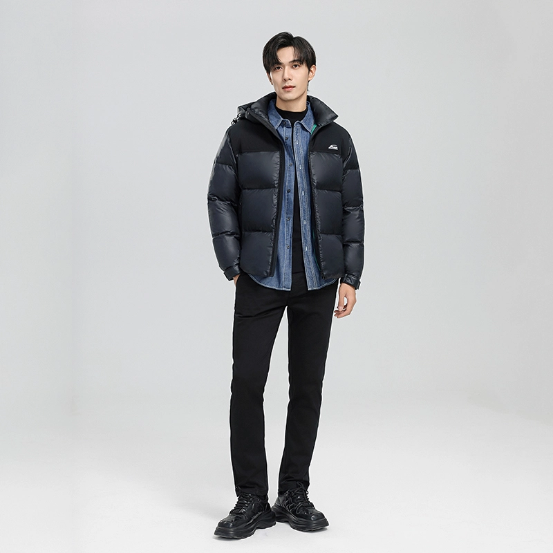 雅鹿 连帽时尚保暖百搭休闲羽绒服 男款