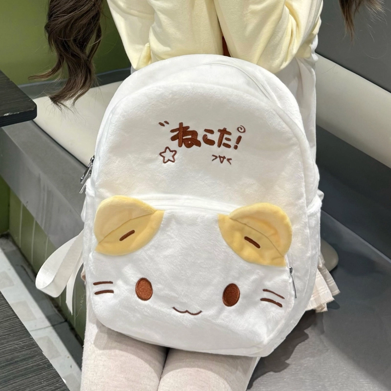 垣途者 可爱卡通动漫 聚酯纤维 双肩包 女款 白色