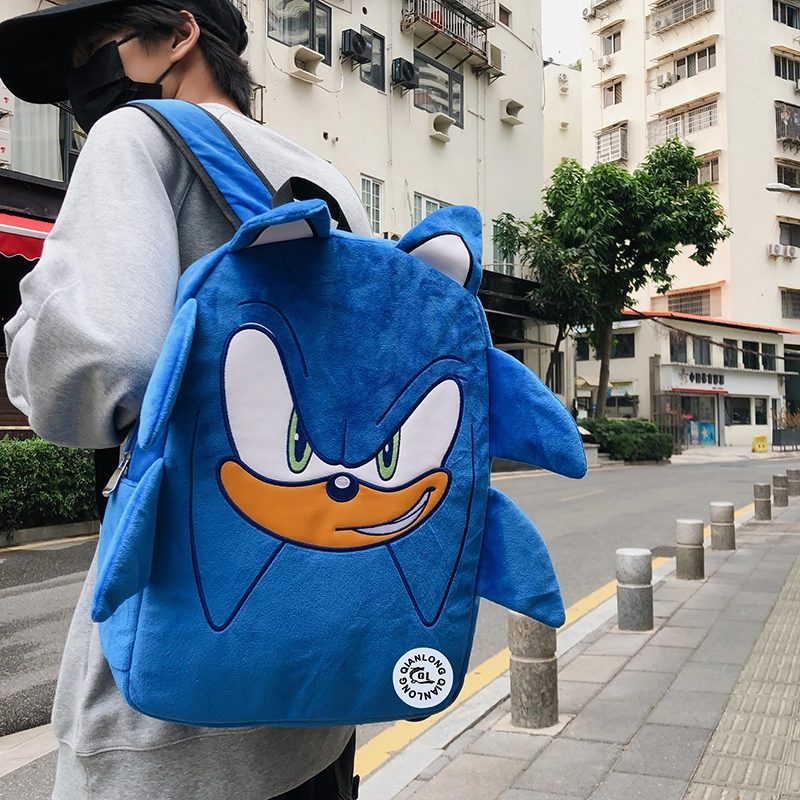 垣途者 个性卡通搞怪学生书包初高中大学生 毛绒 双肩包 男女同款情侣款 多色