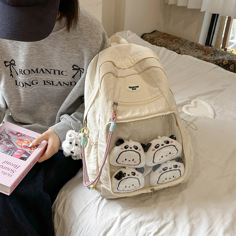 垣途者 透明痛包书包 尼龙 双肩包 常规 女款 多色