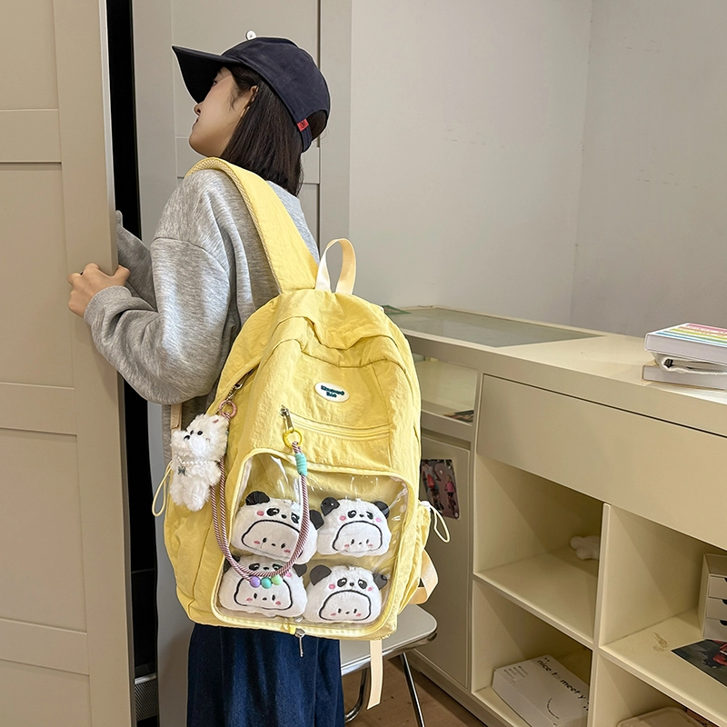 垣途者 透明痛包书包 尼龙 双肩包 常规 女款 多色