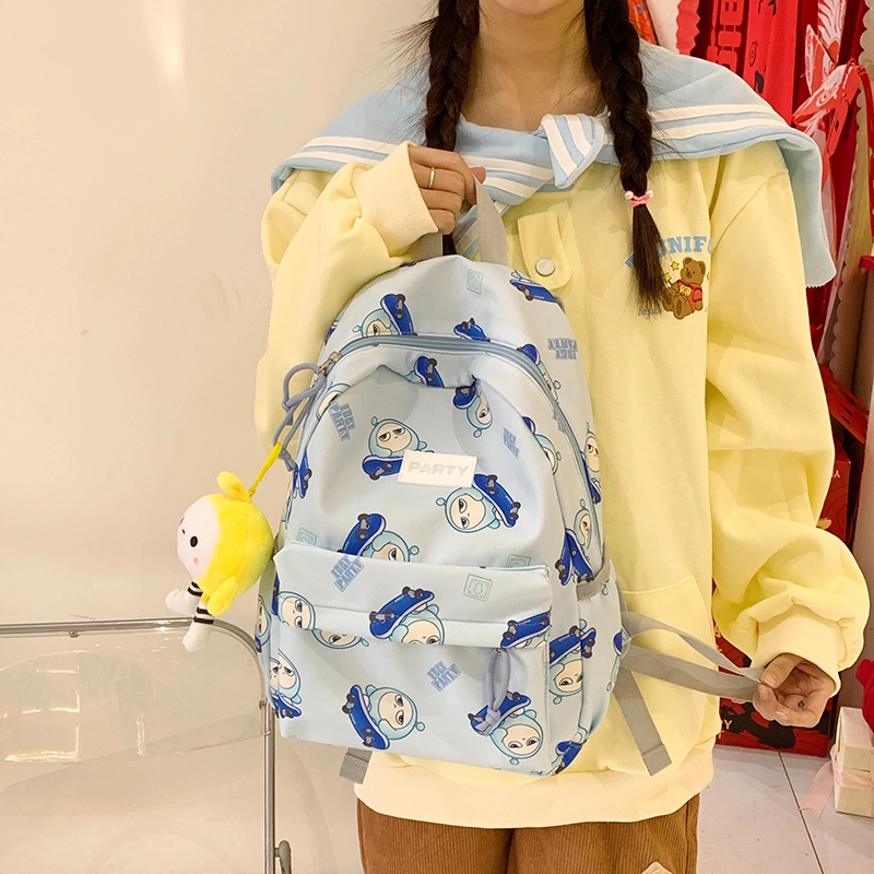 垣途者 卡通动漫蛋仔设计 尼龙布 双肩包 女款 多色