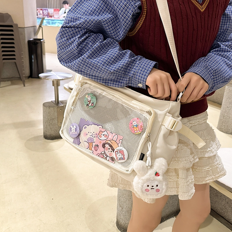 垣途者 透明日系可爱百搭 尼龙 斜挎包 女款 多色