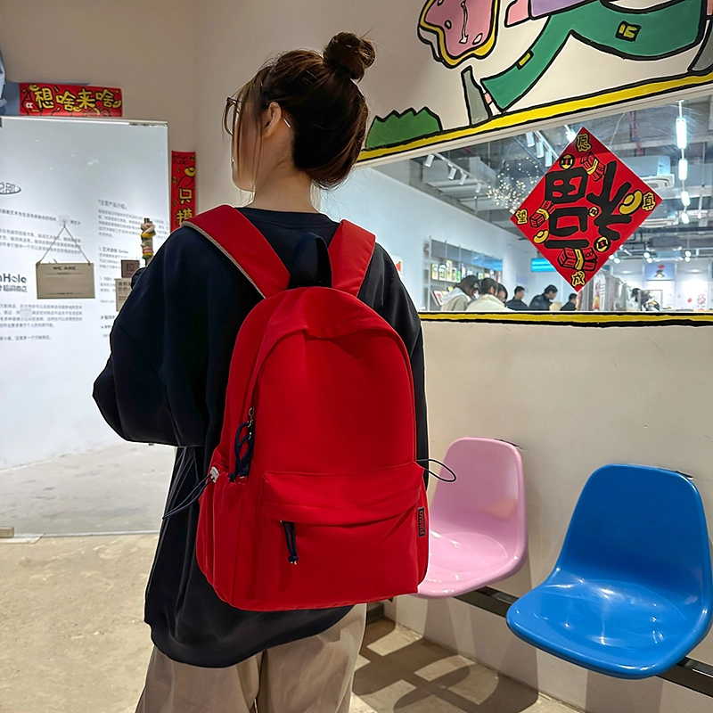 垣途者 小清新纯色百搭 尼龙 双肩包 男女同款情侣款 多色