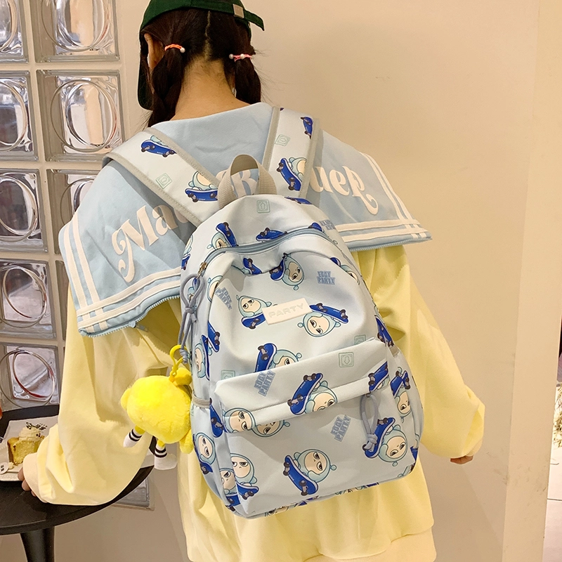 垣途者 卡通动漫蛋仔设计 尼龙布 双肩包 女款 多色