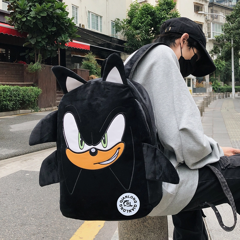 垣途者 个性卡通搞怪学生书包初高中大学生 毛绒 双肩包 男女同款情侣款 多色