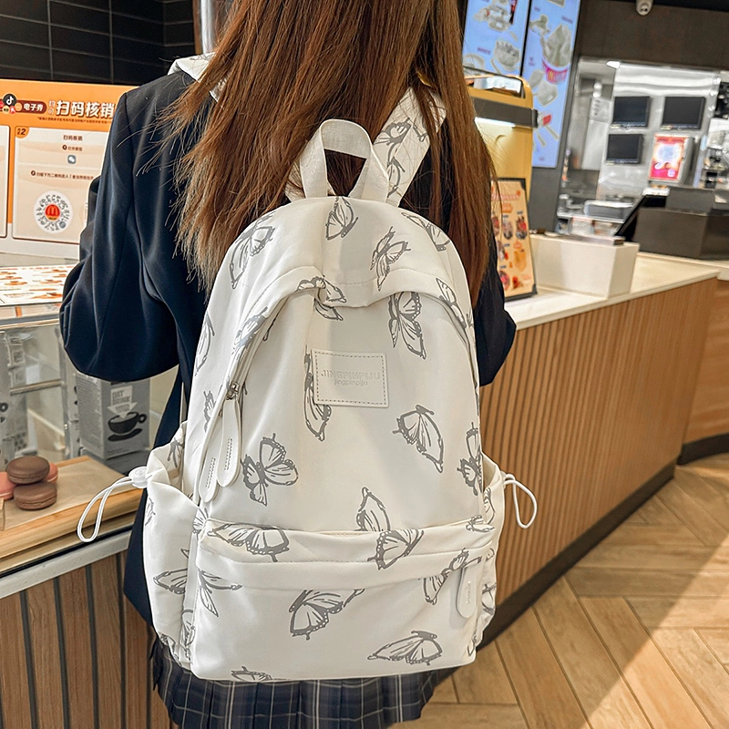 垣途者 日系小清新可爱蝴蝶初中高中大学生 尼龙 双肩包 女款 多色
