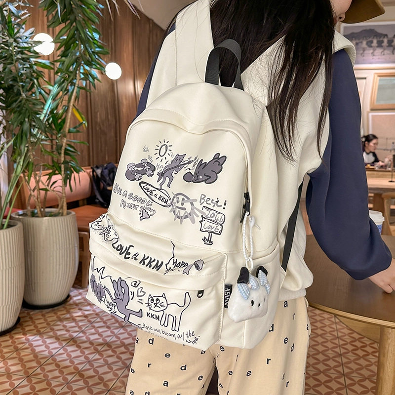 垣途者 潮牌涂鸦休闲百搭 尼龙 双肩包 男女同款情侣款 多色