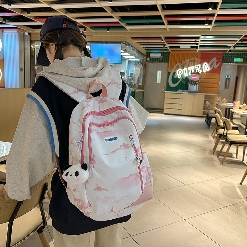 垣途者 国风水墨渐变色学生书包大容量 尼龙 双肩包 男女同款情侣款 多色