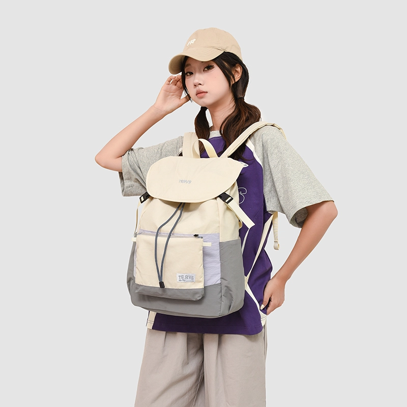 垣途者 撞色潮流初高中大学生百搭 牛津布 书包背包双肩包 女款 多色
