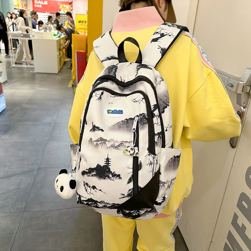 垣途者 国风水墨渐变色学生书包大容量 尼龙 双肩包 男女同款情侣款 多色