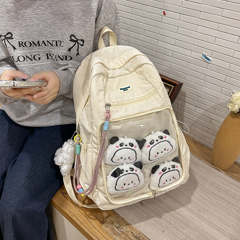 垣途者 透明痛包书包 尼龙 双肩包 常规 女款 多色