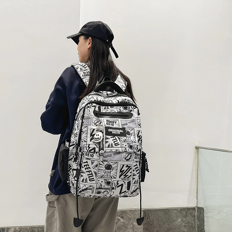 垣途者 涂鸦街头潮流旅行大容量 尼龙 双肩包 男女同款情侣款 多色