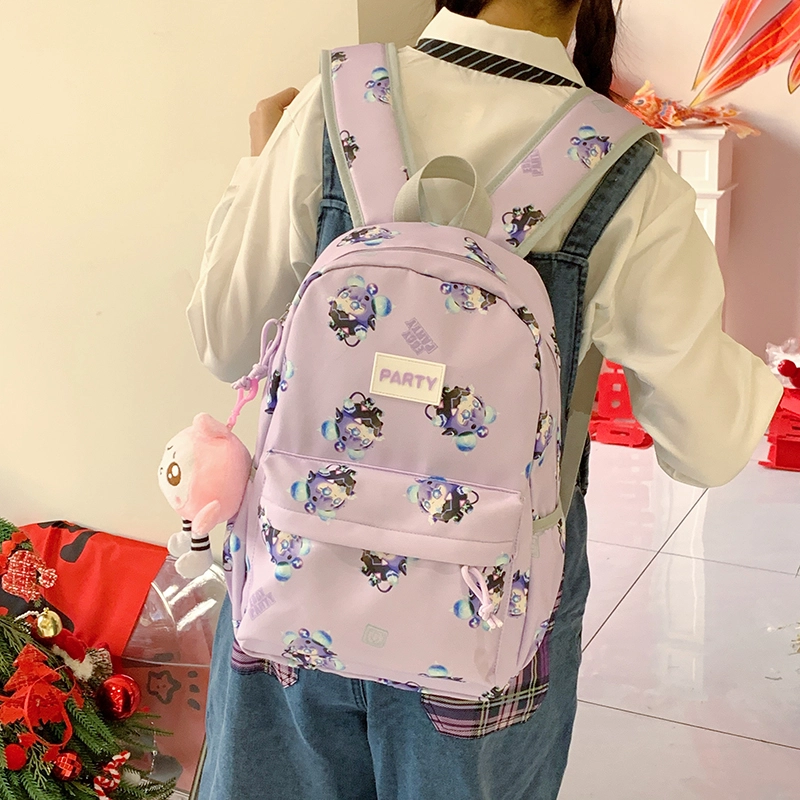 垣途者 卡通动漫蛋仔设计 尼龙布 双肩包 女款 多色