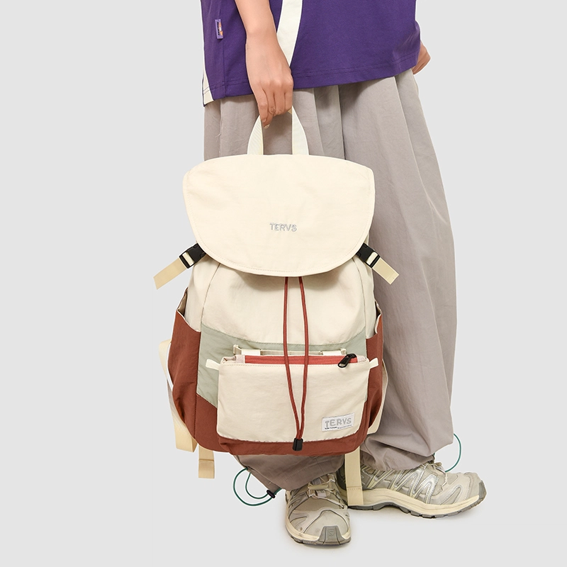 垣途者 撞色潮流初高中大学生百搭 牛津布 书包背包双肩包 女款 多色