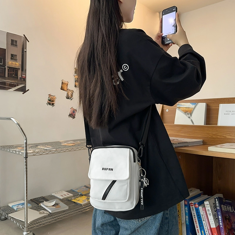 垣途者 日系简约百搭单肩包运动街头手机包 帆布 帆布包斜挎包 男女同款情侣款 多色
