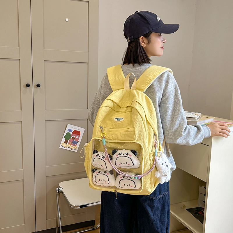 垣途者 透明痛包书包 尼龙 双肩包 常规 女款 多色