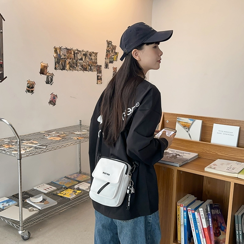 垣途者 日系简约百搭单肩包运动街头手机包 帆布 帆布包斜挎包 男女同款情侣款 多色