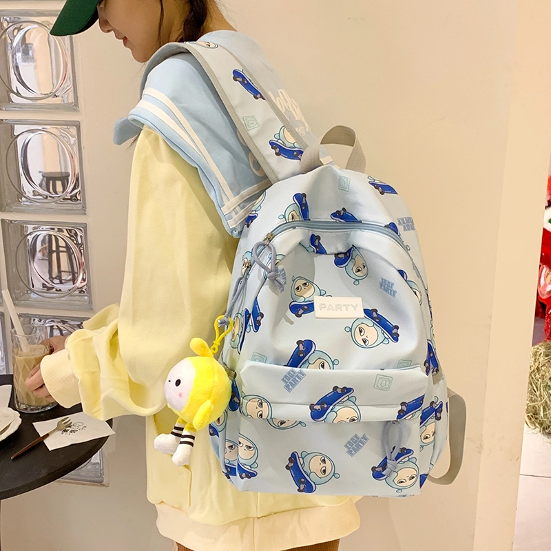 垣途者 卡通动漫蛋仔设计 尼龙布 双肩包 女款 多色