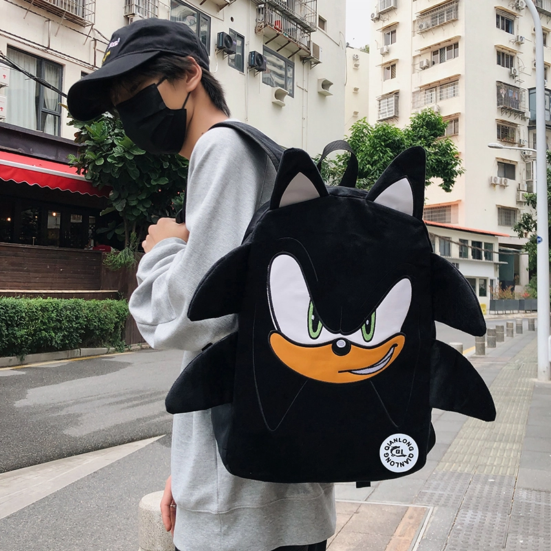 垣途者 个性卡通搞怪学生书包初高中大学生 毛绒 双肩包 男女同款情侣款 多色