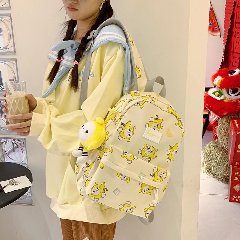 垣途者 卡通动漫蛋仔设计 尼龙布 双肩包 女款 多色