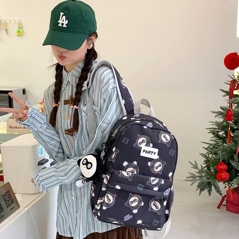 垣途者 卡通动漫蛋仔设计 尼龙布 双肩包 女款 多色
