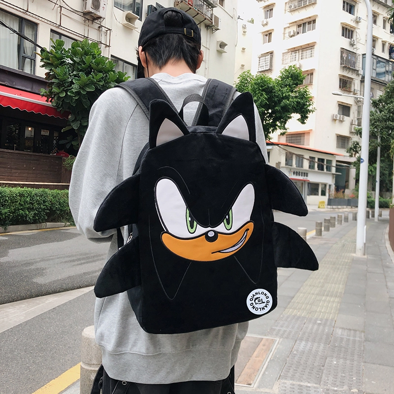 垣途者 个性卡通搞怪学生书包初高中大学生 毛绒 双肩包 男女同款情侣款 多色