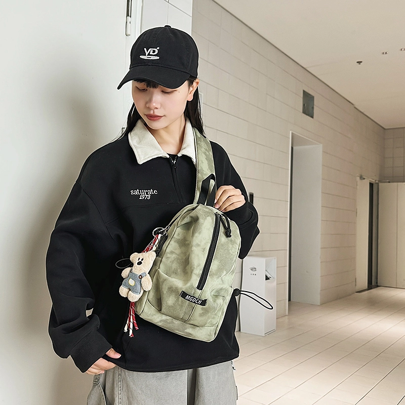 垣途者 潮牌休闲百搭潮牌学生挎包运动骑行包 尼龙 胸包 男女同款情侣款 黑色