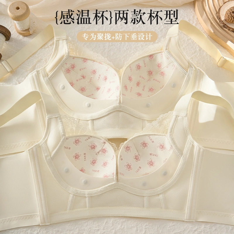 都市丽人 小胸聚拢柔软裸感收副乳矫正上托无钢圈文胸 女款