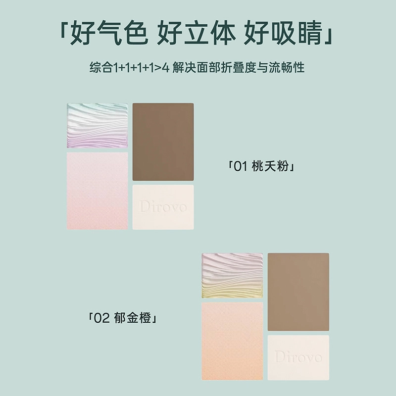 蒂洛薇 京萃华彩面部综合盘 腮红眼影高光提亮修容一体 不脱妆持久气色滋润自然